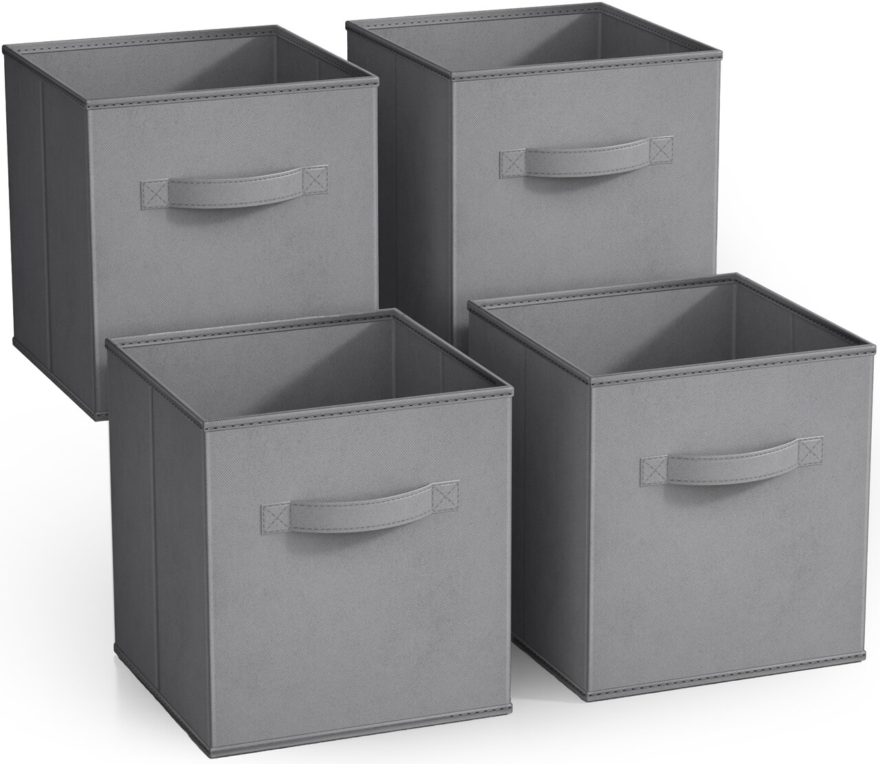Sorbus 11 Inch 4 Pack Foldable Fabric Storage Cube Bins with Handles - for Organizing Pantry, Closet, Nursery, Playroom, and More
